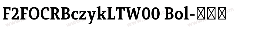 F2FOCRBczykLTW00 Bol字体转换